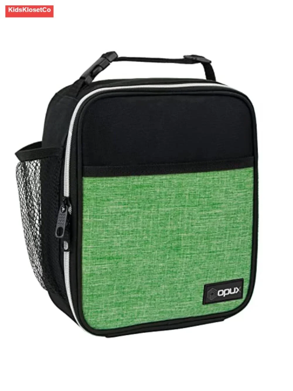 Insulated Lunch Bag with Mesh Pockets, Compact Reusable Lunch Box for School,